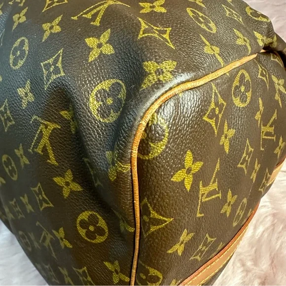 🟥 SOLD! Louis Vuitton Keepall 60 Bandouliere Monogram Duffle Bag Travel Luggage - Picture 11 of 17